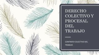 Derecho Colectivo Y Procesal Del Trabajo Semana 2 PPT