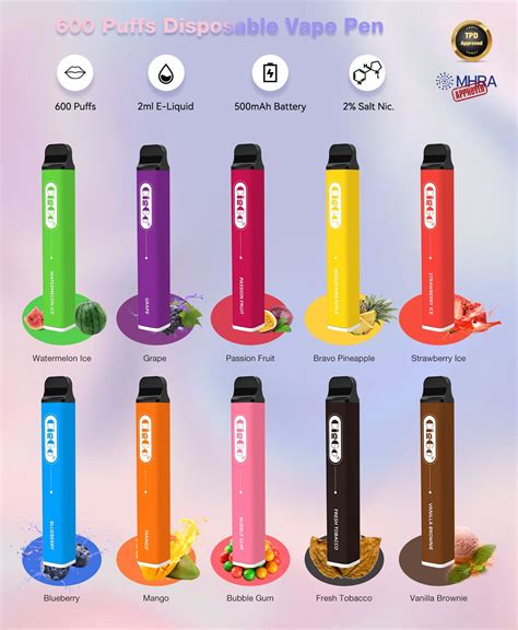 OEM ODM Disposable Pod Vape Factory 600 Puffs With Tpd CE RoHS Pmta