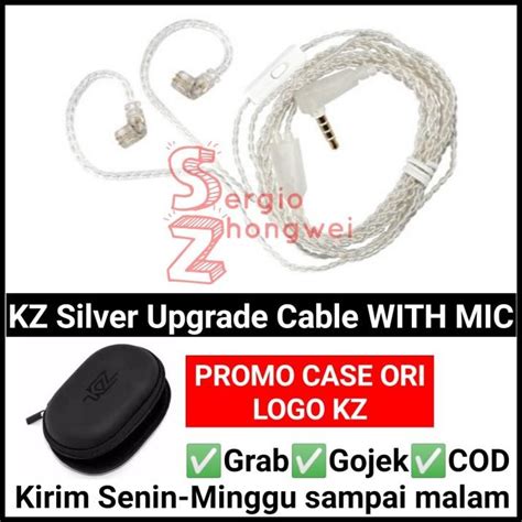 Jual Kz Cable Kz Kabel Silver Plated With Mic Type C Upgrade Kz Zsn Pro