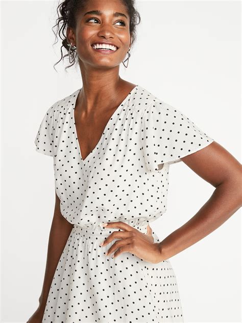 Waist Defined V Neck Dress For Women Old Navy