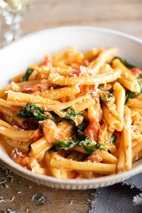 Creamy Nduja Pasta With Baby Spinach Inside The Rustic Kitchen