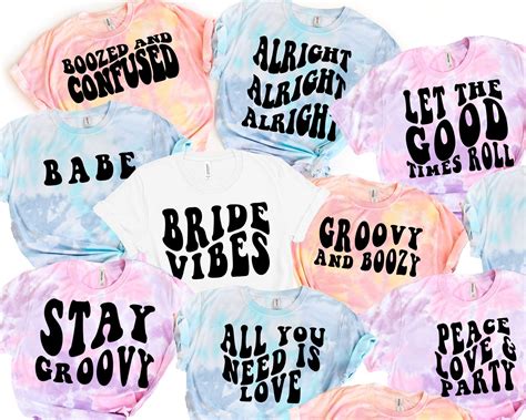 Tie Dye Dazed And Engaged Bachelorette Party Shirts Party Tees Austin Nashville Bachelorette