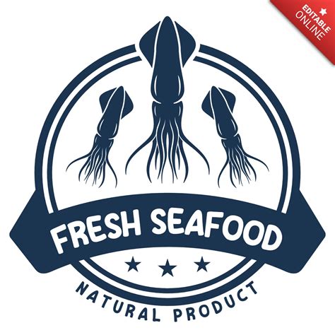 Fresh Seafood Logo Design Template Free Design Template