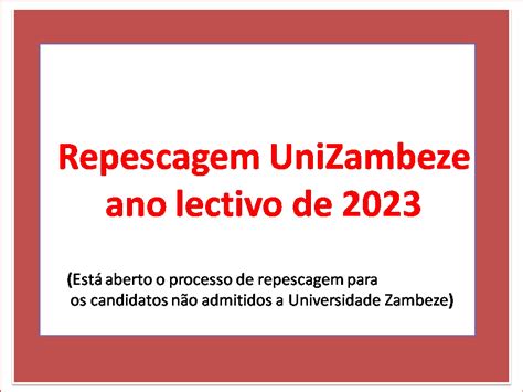 Repescagem Unizambeze Embuscadosaber