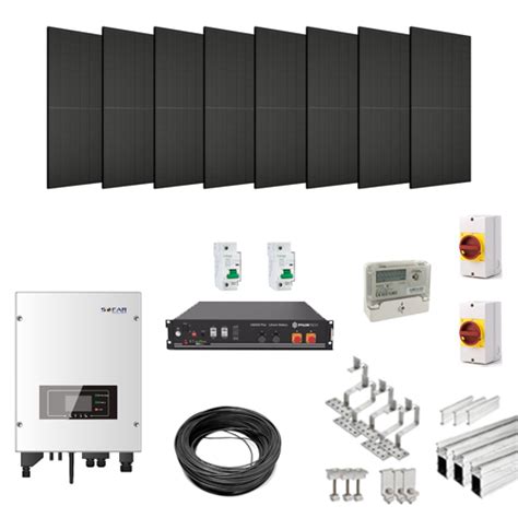 Kw Panel Hybrid Solar Power Kit With Kwh Battery Storage