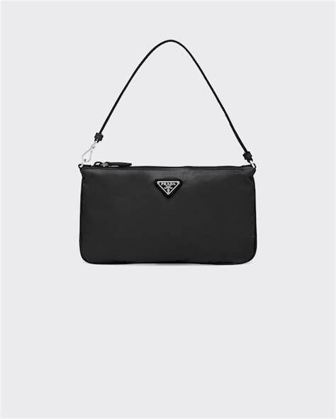 Black Re Nylon Mini Bag Prada