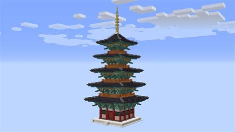 능사5층목탑(陵寺五層木塔) Baekje Pagoda Minecraft Map