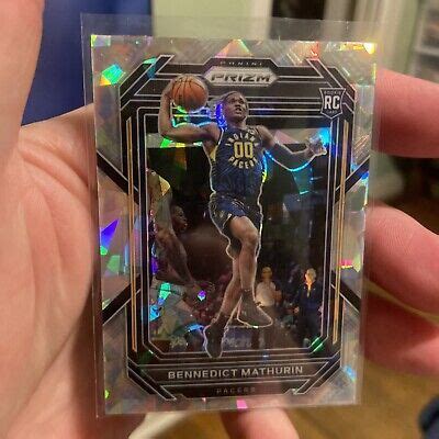 2022 23 Prizm Silver Cracked Ice Rookie Benedict Mathurin RC 254