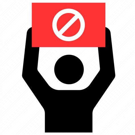 Anti Ban Boycott Protest Protester Reject Stop Icon Download On