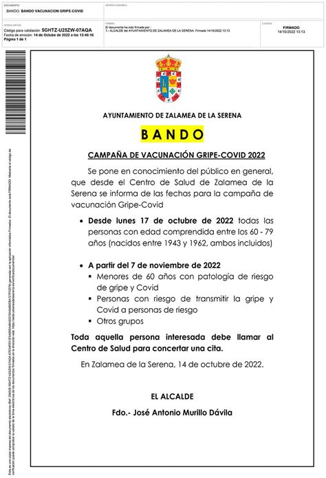 BANDO Campaña de vacunacion Gripe Covid 2022