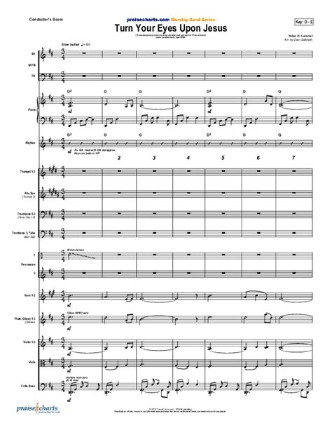 Turn Your Eyes Upon Jesus Orchestration Praisecharts Band Arr