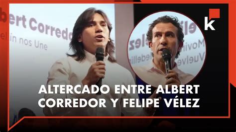 Tensa discusión entre Albert Corredor y Felipe Vélez previo a debate