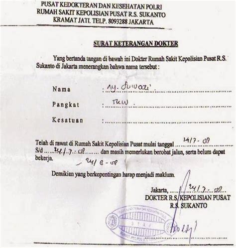 Contoh Surat Dokter Puskesmas Klinik Kosong Angka IMAGESEE