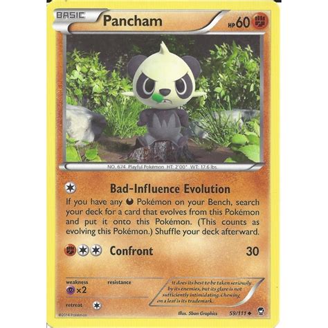 Pokemon Trading Card Game Pancham Uncommon Xy Furious