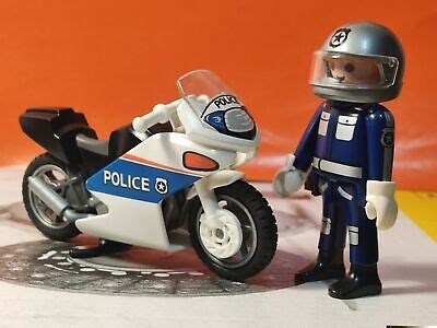 PLAYMOBIL FIGURINE MOTO Policier Policier Agent De La Circulation