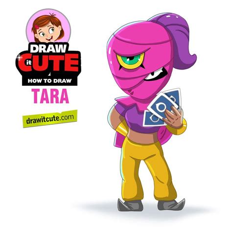 How To Draw Tara Brawl Stars Super Easy Drawing By Drawitcute On