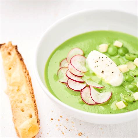 Recette Velouté de Petits Pois et Tomme de Savoie Lactalis Foodservice