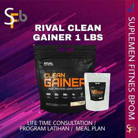 Jual RIVAL NUTRITION GAINER 1 LBS WEIGHT GAINER 1 LBS PENAMBAH BERAT