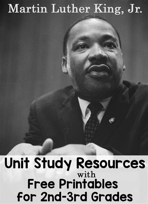 Martin Luther King Jr Unit Study Resources With Free Worksheets