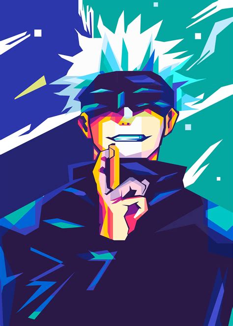 Gojo Jujutsu Kaisen Popart in 2023 | Wpap art, Graphic novel art, Pop art