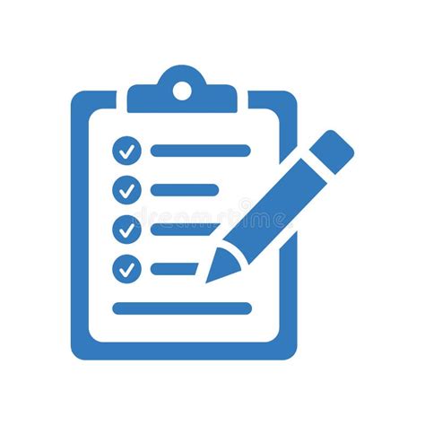 To Do List Icon Blue Color Clipboard Checklist Stock Illustration