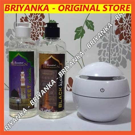 Jual Paket Alat Dan Haramain Ultrasonic Aroma Humidifier Putih