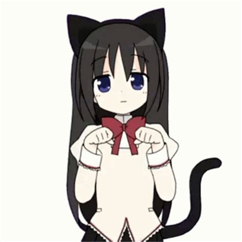 Anime Kitty Sticker - Anime Kitty Cat Costume - Discover & Share GIFs