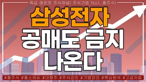 삼성전자 공매도 금지 나온다 증시안정펀드 재가동 Youtube