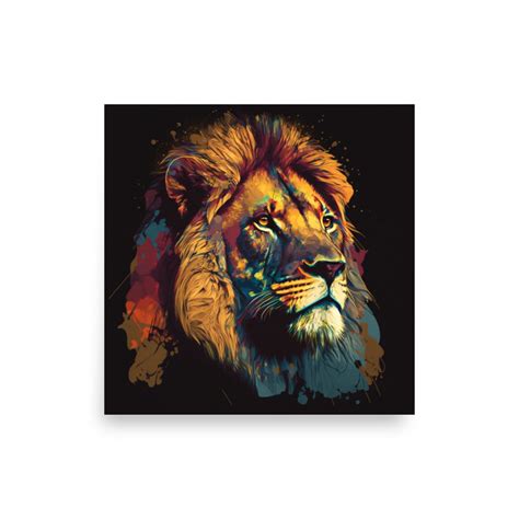 Lion Poster - Etsy