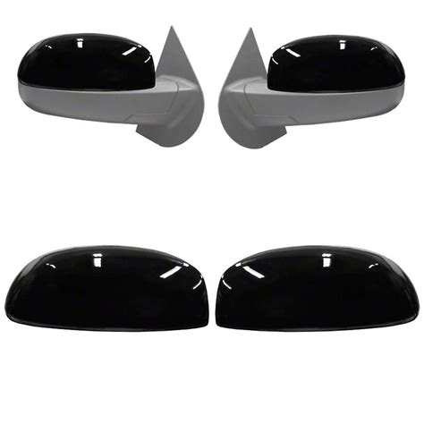 Buy Overun Glossy Black Paint Top Half Mirror Covers Designed For 2007 2014 Chevrolet Silverado