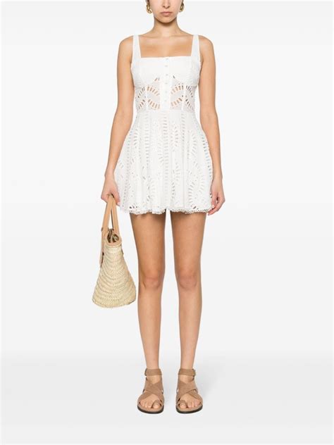 Charo Ruiz Ibiza Ricka Broderie Anglaise Mini Dress White Farfetch