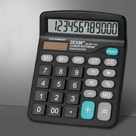 Calculatrice Double Alimentation Solaire Et Batterie Pour Bureau