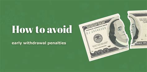 How To Avoid Early Withdrawal Penalties F M Trust