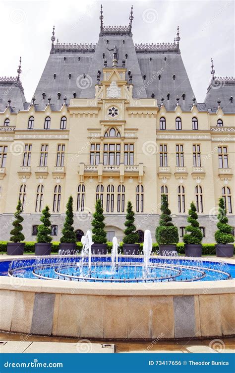 Palace Of Culture Landmark Attraction In Iasi Romania Stock Photo