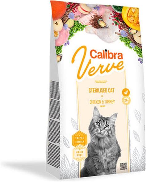 Calibra Verve Graanvrij Sterilised Kattenvoer Kip En Kalkoen 3 5 Kg