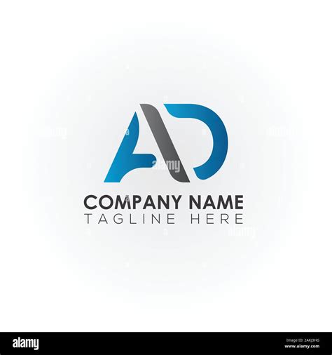 Letra inicial AD Logotipo con tipografía moderna de negocios creativos