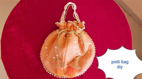 How To Make Potli Bag At Home Batua Purse Diy Potli Purse