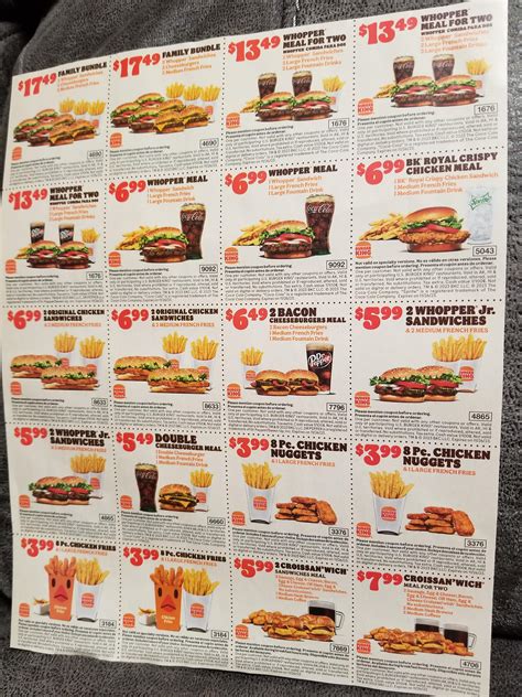 Burger King Coupons, post if used please : r/Freefood - Worksheets Library