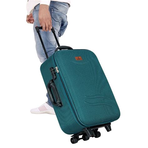 Klassy Collection Green Luggage Trolley Bag With Three Wheels At Rs