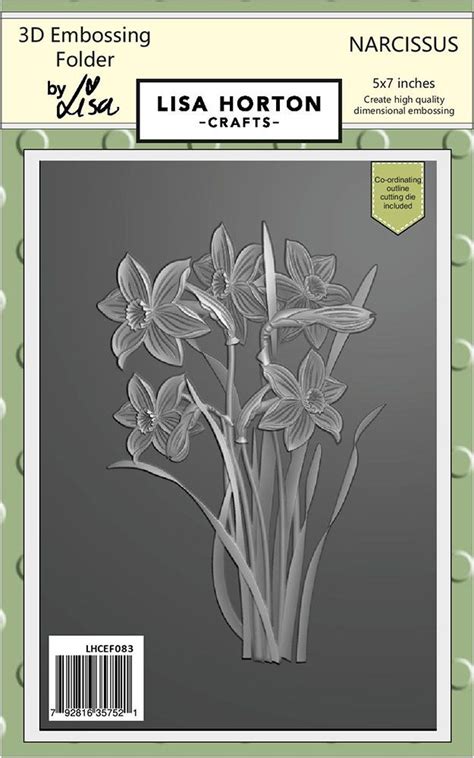 Lisa Horton Crafts D Embossing Folders Narcissus In