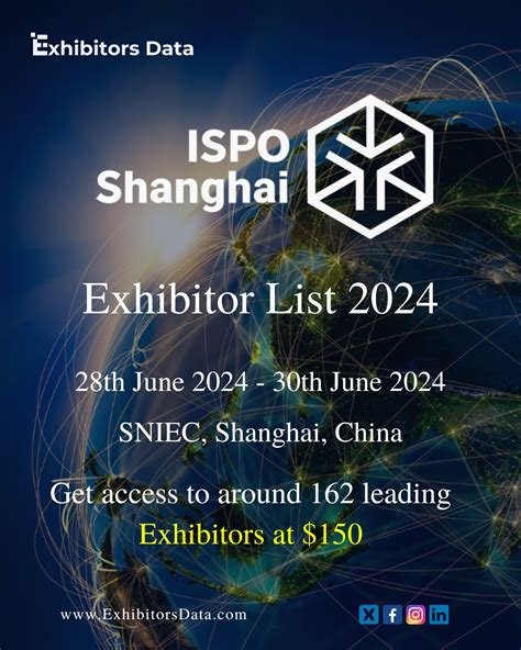#isposhanghai2024 #isposhanghai #exhibitorsdata #eventsdata #ispo2024 | Exhibitors Data