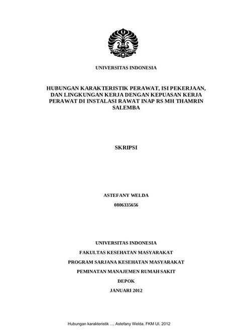 PDF HUBUNGAN KARAKTERISTIK PERAWAT ISI PEKERJAAN DAN LINGKUNGAN