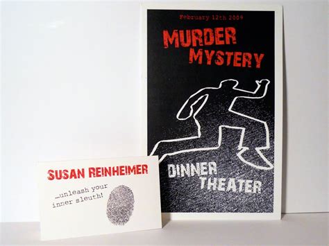 Yelo Creations: Murder Mystery Invitation (front and back)