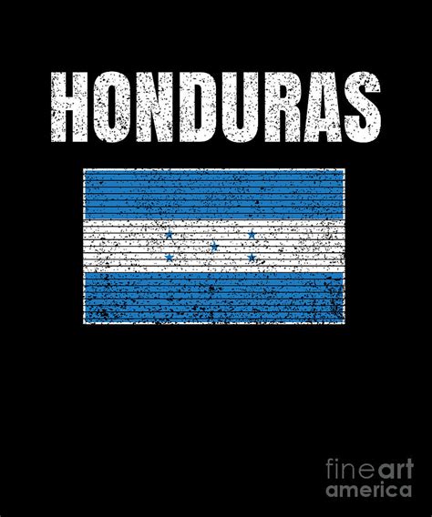 Honduras Country Vintage Honduran National Flag Gift Digital Art by Art ...