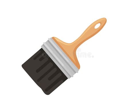 Paint Brush Vector Illustration Isolated On White Background Stock