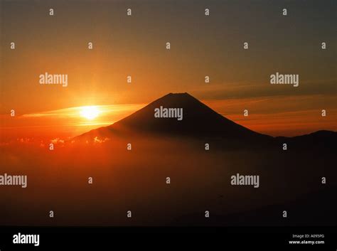 Sunrise at Mt Fuji in Japan Stock Photo - Alamy