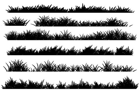 simple grass silhouette 18936246 Vector Art at Vecteezy