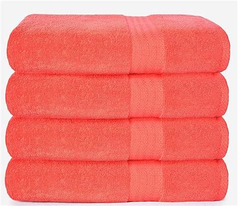 Coral Bath Towels