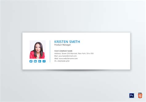professional product manager email signature design template  psd html