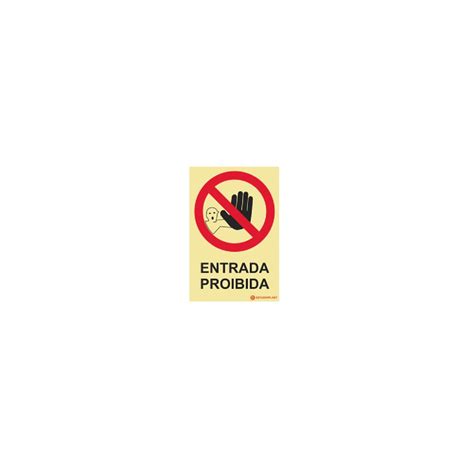 Señal de prohibición entrada prohibida con descripción